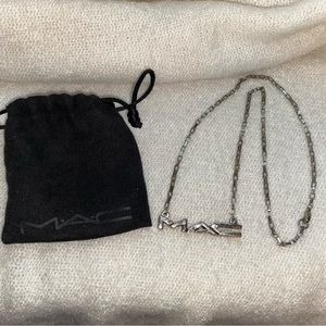 MAC Cosmetics Employee Logo Necklace with pouch.